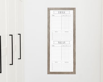 Framed Chore Charts