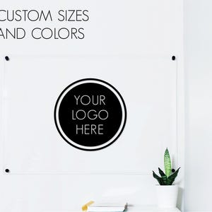 Rectangular Acrylic Door Sign, Office Storefront Sign, Office Door Sign With Company Logo, Business Logo Reception Sign, Acrylic Shop Sign