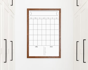 Reusable Calendar , Calendar , Large Wall Calendar , Closing Gift #3674