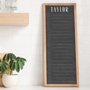 To do Checklist | Chalkboard | 9x24 OR 14x36 dry erase framed board | to do list for wall | framed to do list