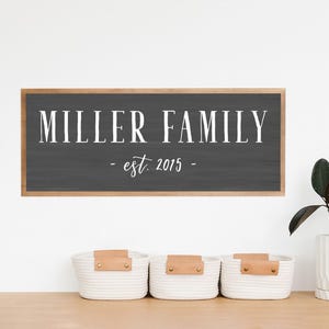 Framed Family Name Sign | Established Date, Housewarming Gift