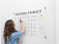 Large Acrylic Calendar For Wall, Personalized Title and Sides, Dry Erase Monthly Board, SM-XL