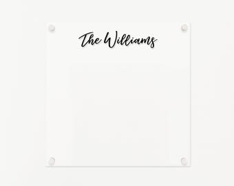 Customized Memo Board | Clear Acrylic Message Board | Modern Office Note board | Horizontal or Vertical Available