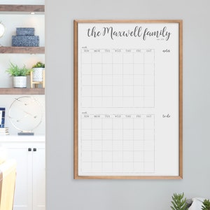 New Year Calendar for 2025, Large 24x36 Calendar | Framed Calendar | Dry erase board | whiteboard Calendar | #36160 | Perkins
