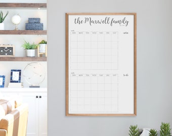 New Year Calendar for 2025, Large 24x36 Calendar | Framed Calendar | Dry erase board | whiteboard Calendar | #36160 | Perkins
