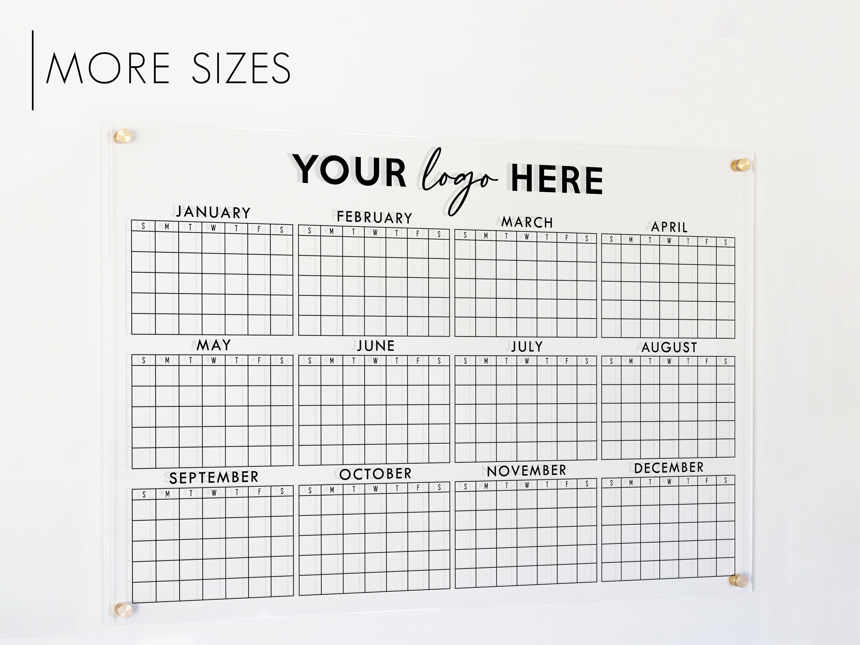 Acrylic calendar can be written and erased. - bpcproduction