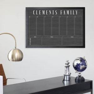 Weekly Schedule | Weekly Family Calendar | Chalkboard Dry erase Calendar |  #36135