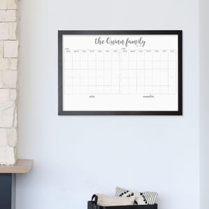 Large 24x36 Calendar | Framed Calendar | Dry erase board | chalkboard Calendar | #36150 | Perkins