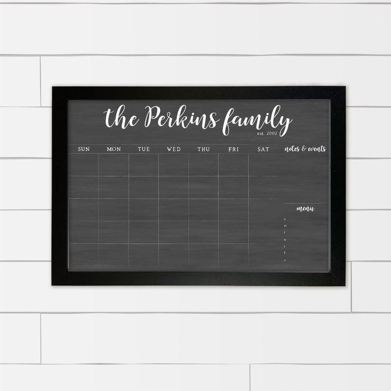 Large 24x36 Calendar Framed Calendar Dry Erase Board Etsy
