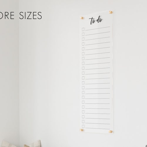 Acrylic Dry Erase To do List Custom Checklist 2 Sizes Etsy