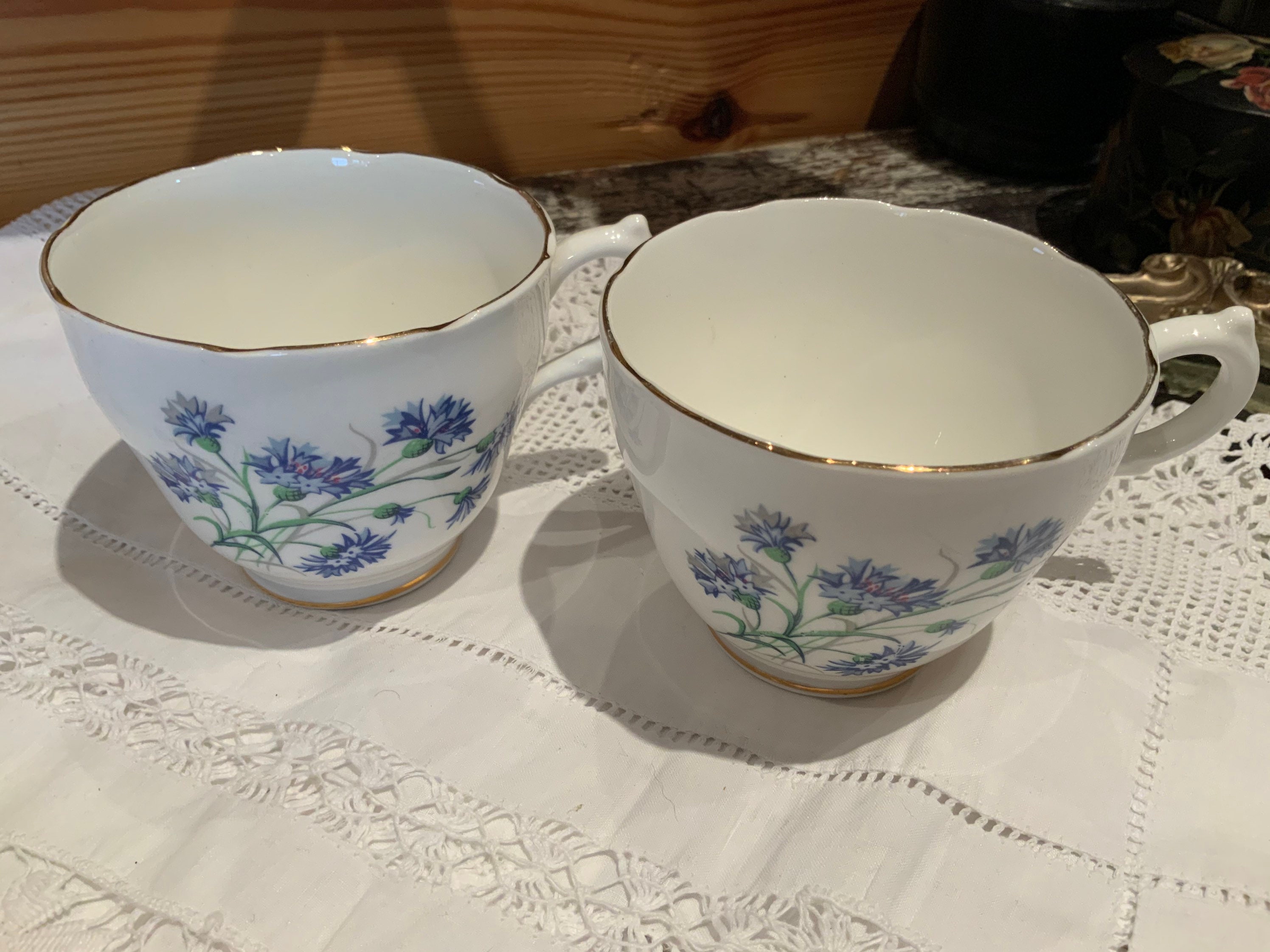Art Deco Royal Grafton Cornflower Tea for Two Set Etsy
