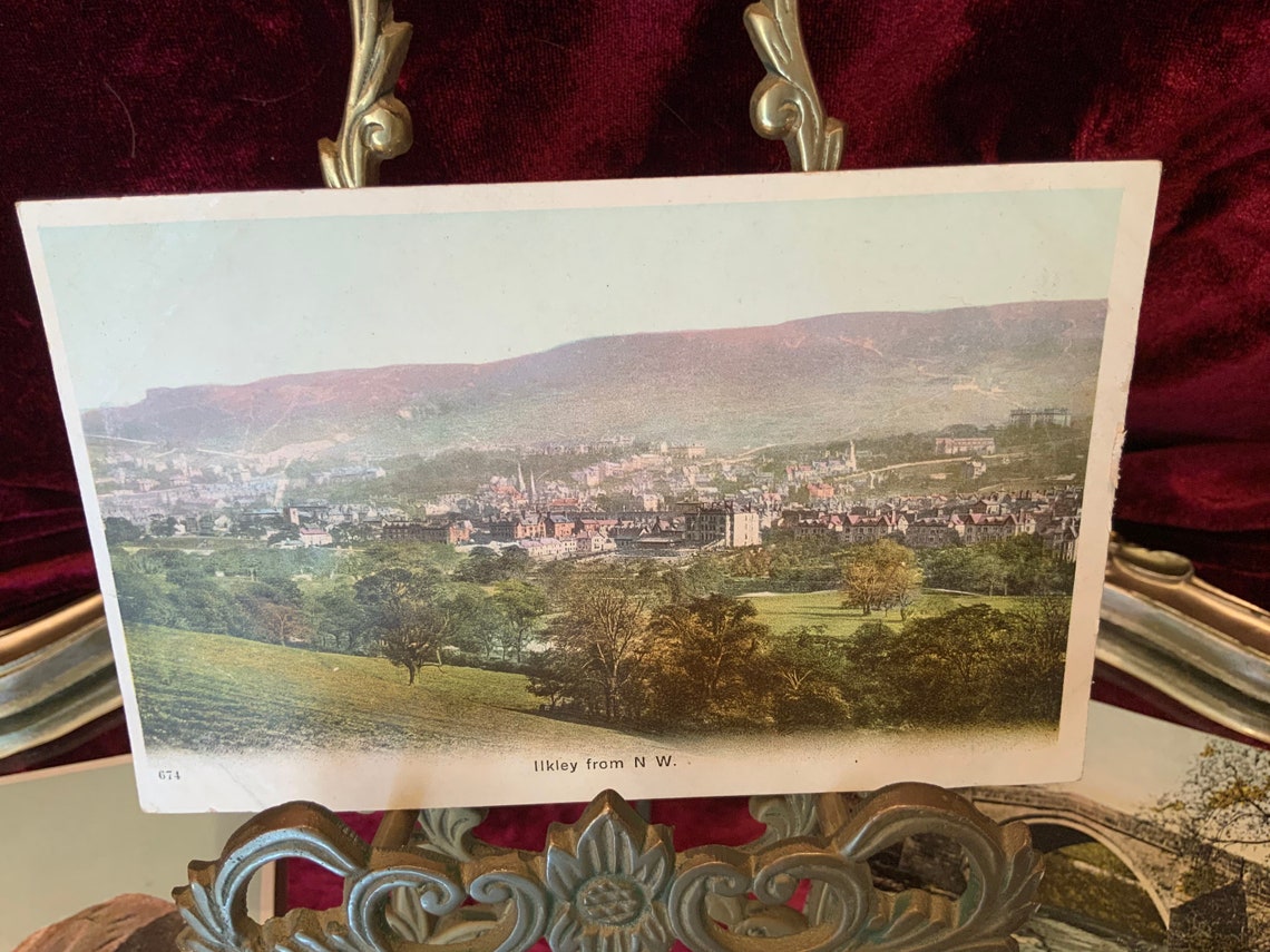 Four vintage postcards of Ilkley west yorkshire Etsy