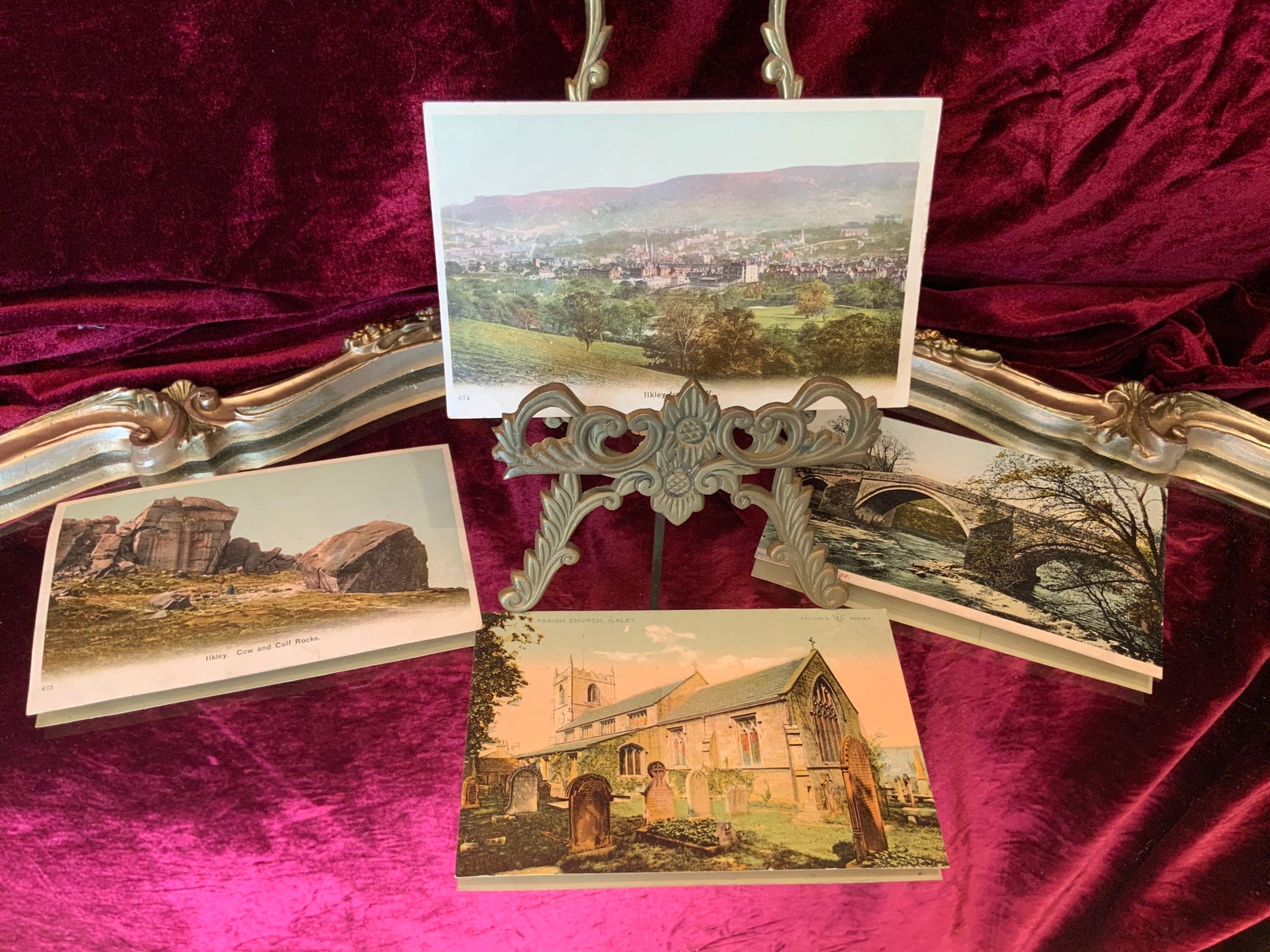 Four vintage postcards of Ilkley west yorkshire Etsy
