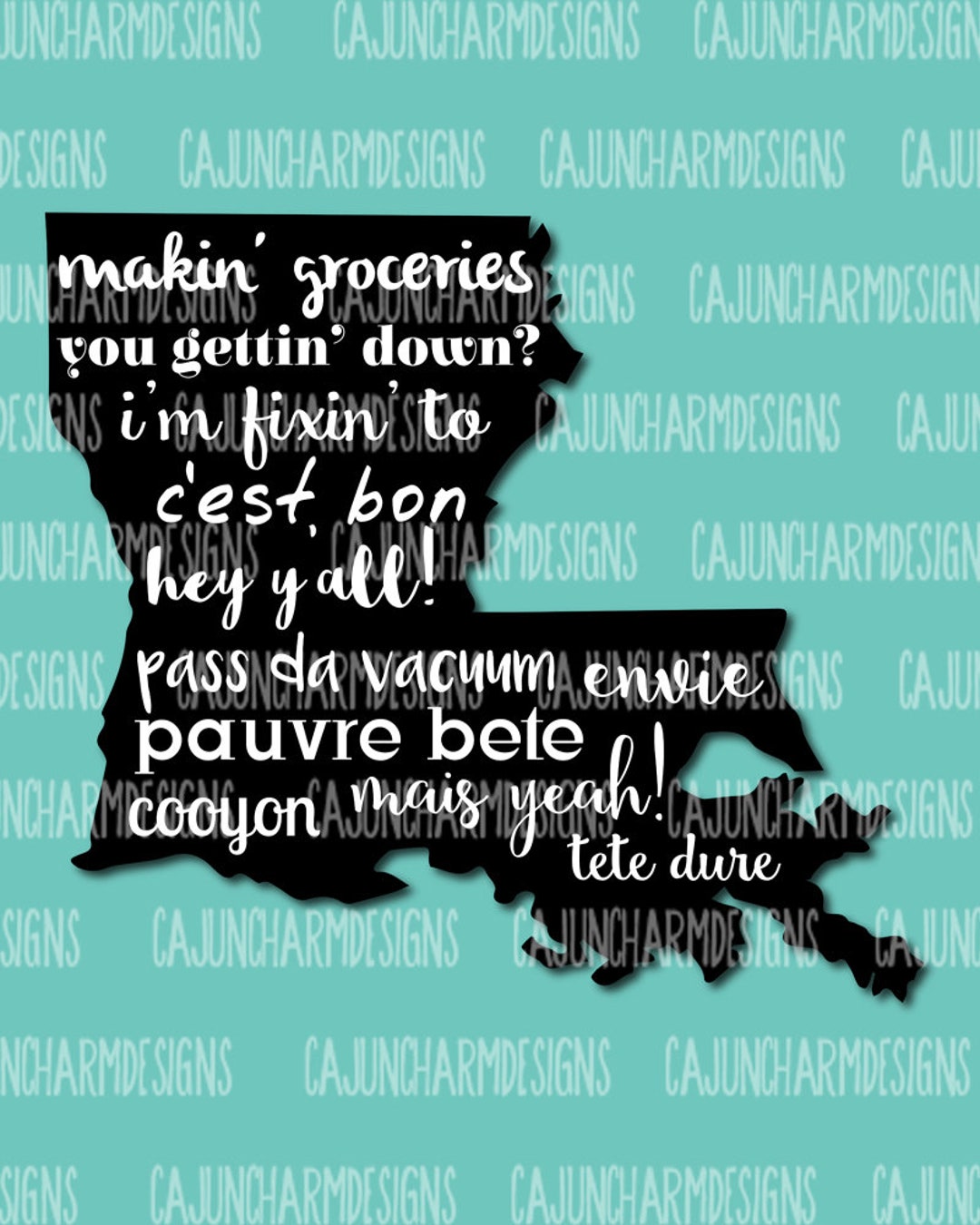 Louisiana Southern Phrases SVG, Silhouette Cricut Cut File Etsy