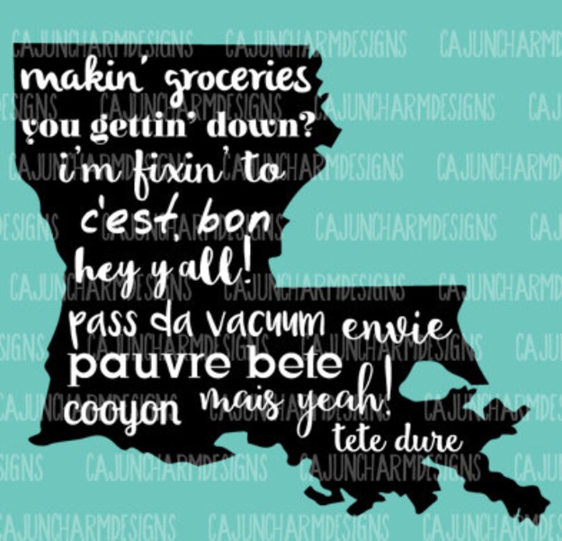 Louisiana Southern Phrases SVG silhouette cricut cut file Etsy
