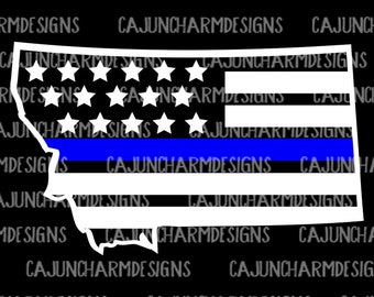 Montana Thin Line SVG, PNG Schnittdatei