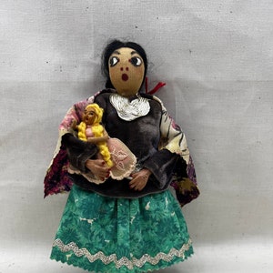 Vintage Spanish (?) Native Doll (?) Hand Made