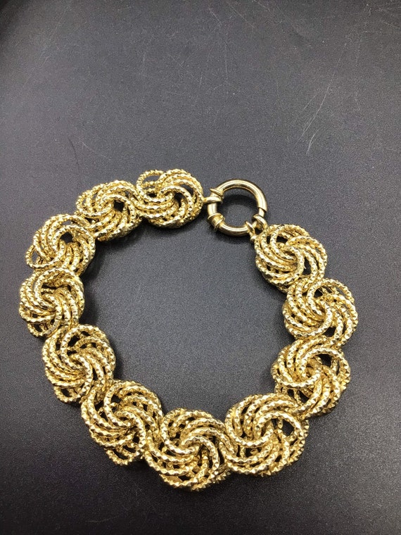 Gold over Sterling Link Bracelet
