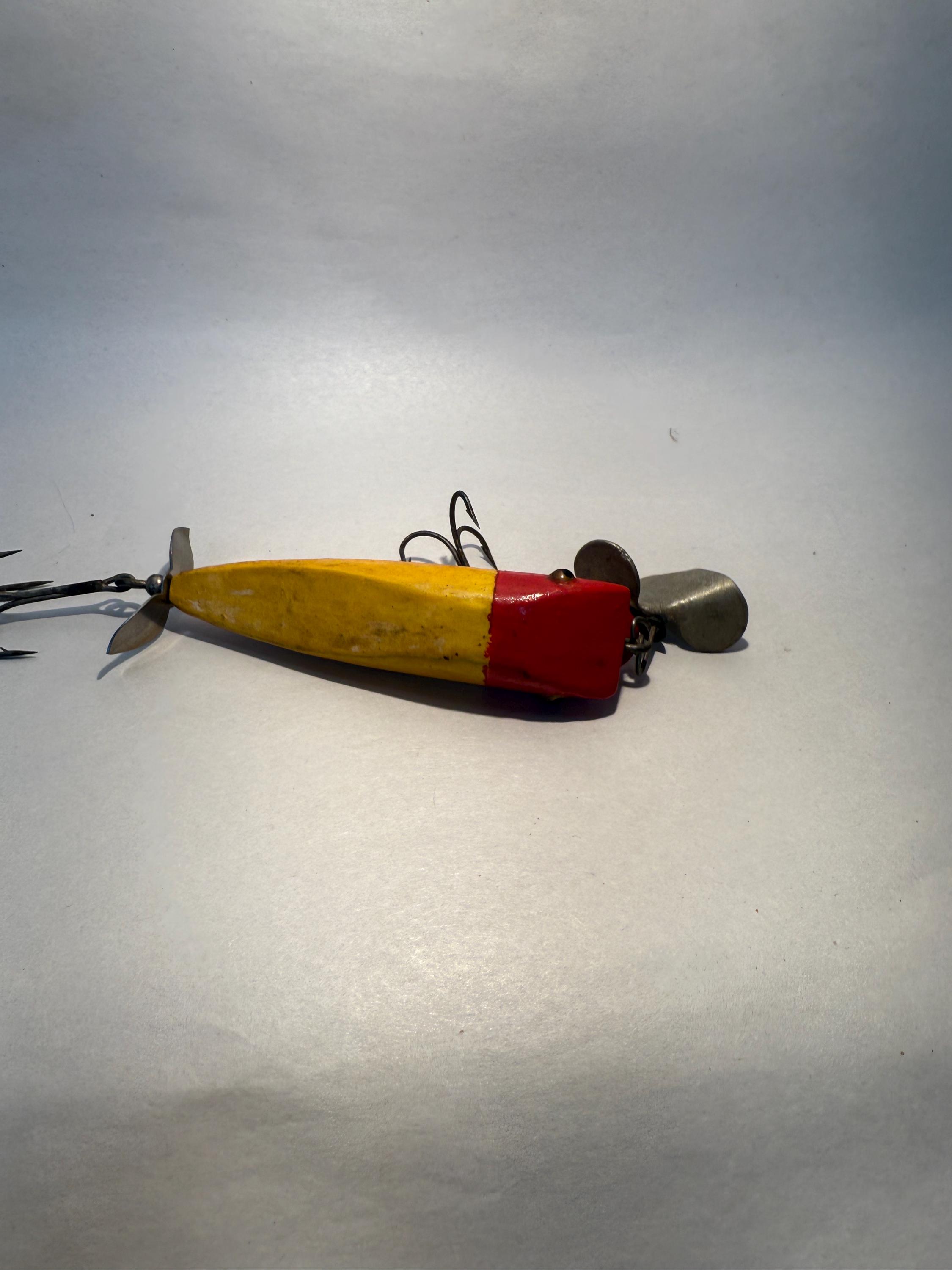 Vintage Heddon 210 Wooden Propeller Lure