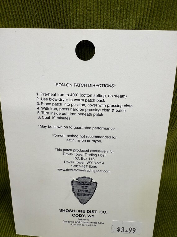 Devils Tower Embroidered Patch - Wyoming Souvenir - image 3