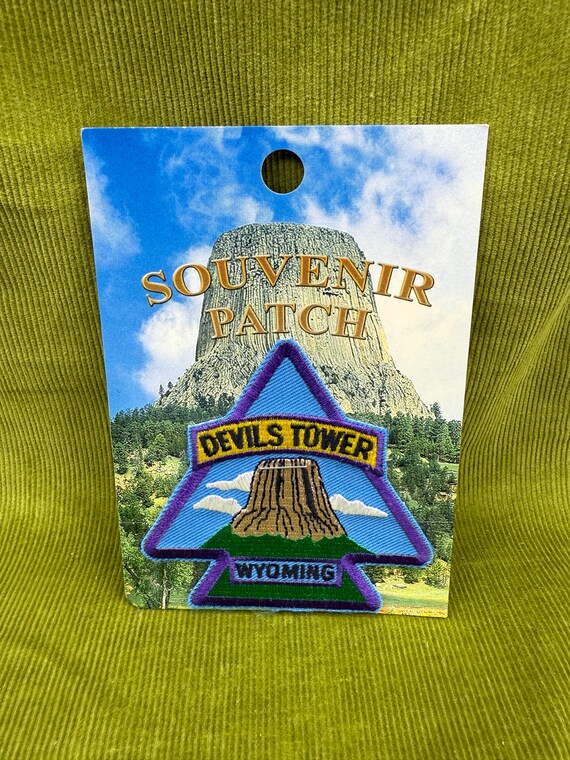 Devils Tower Embroidered Patch - Wyoming Souvenir - image 1
