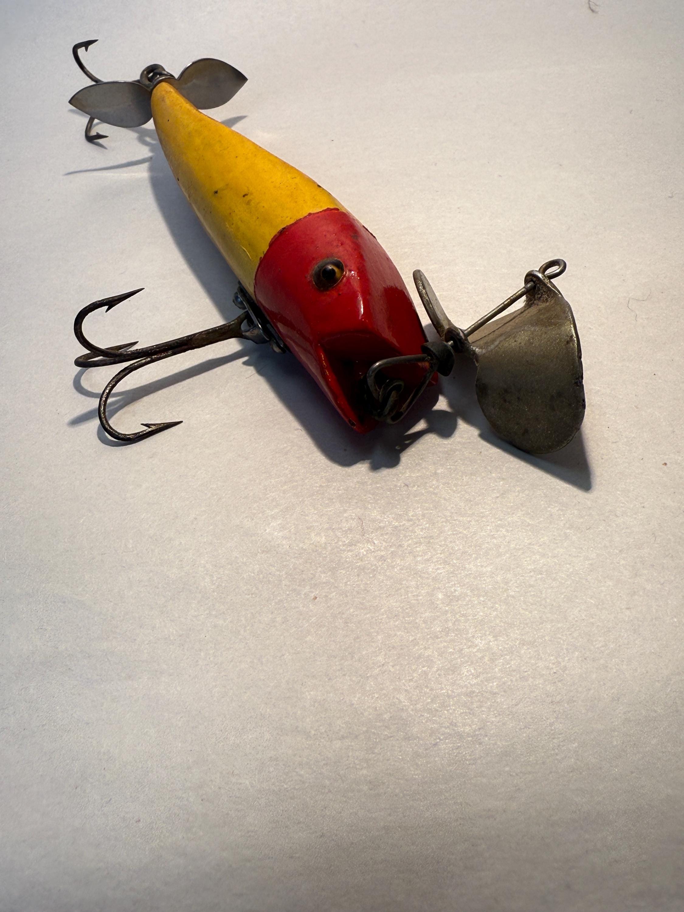 Vintage Heddon 210 Wooden Propeller Lure