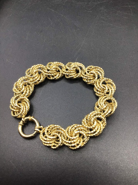 Gold over Sterling Link Bracelet - image 7