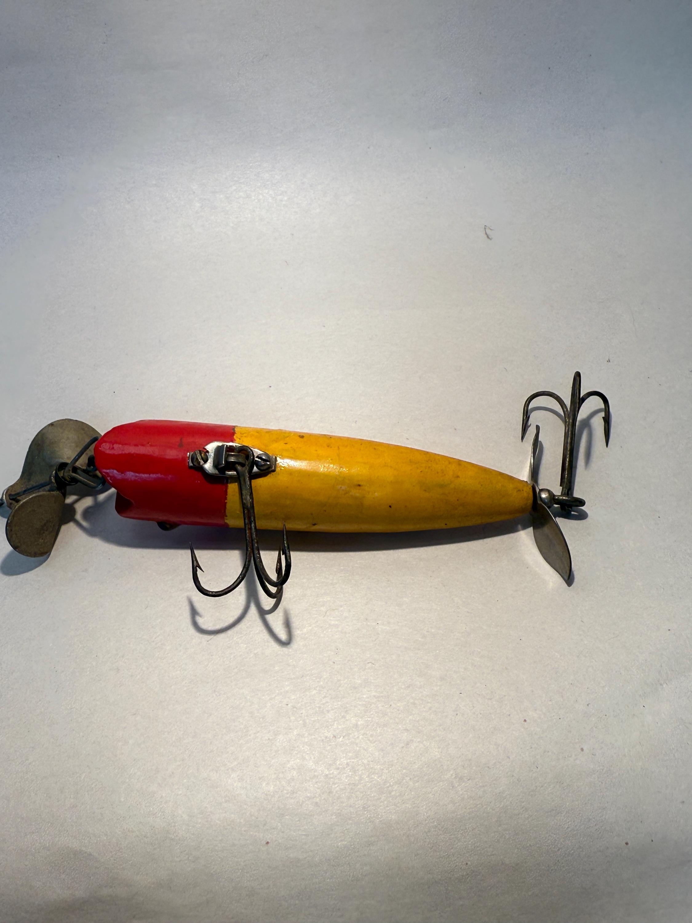 Vintage Heddon 210 Wooden Propeller Lure