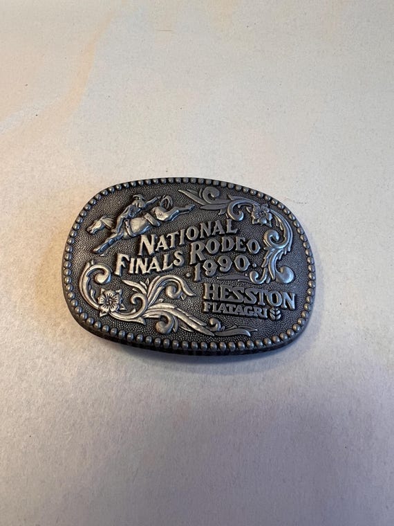 YOUTH National Finals Rodeo (NFR) Hesston 1990 used buckle