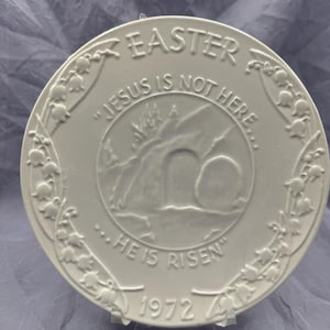 Vintage Frankoma~ Oral Roberts- Easter Decorative Plate from 1972