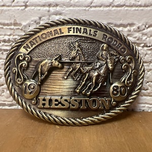 National Finals Rodeo (NFR) Hesston 1980 belt buckle never used