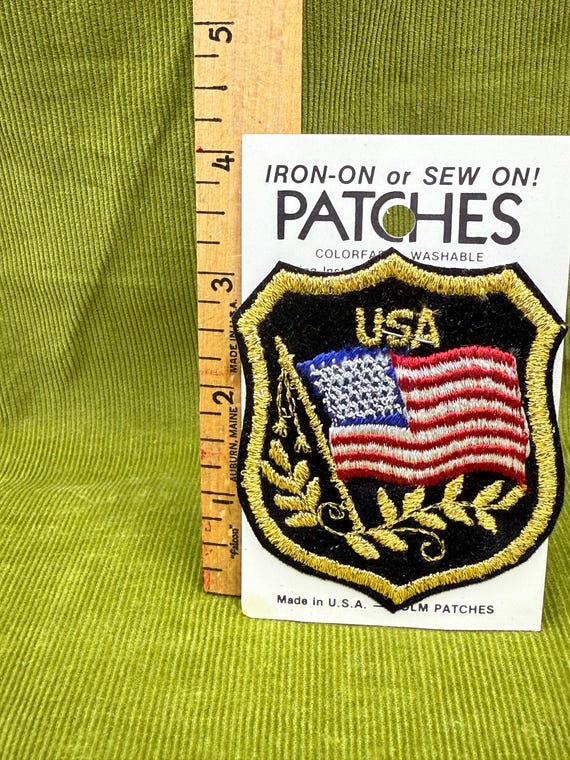 USA Flag Patch – Embroidered Iron-On Applique - image 4