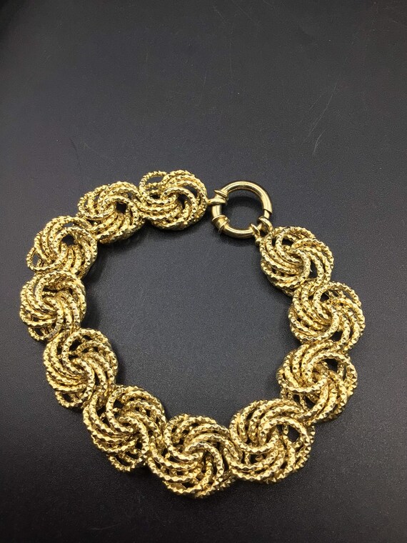 Gold over Sterling Link Bracelet - image 6