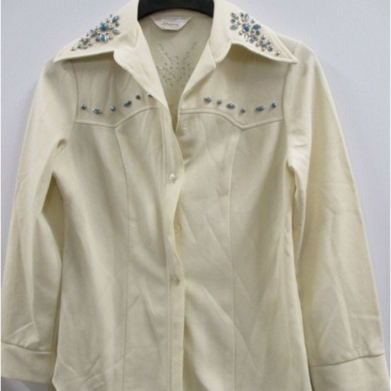 VTG JC Penney sz M embellished western style blous
