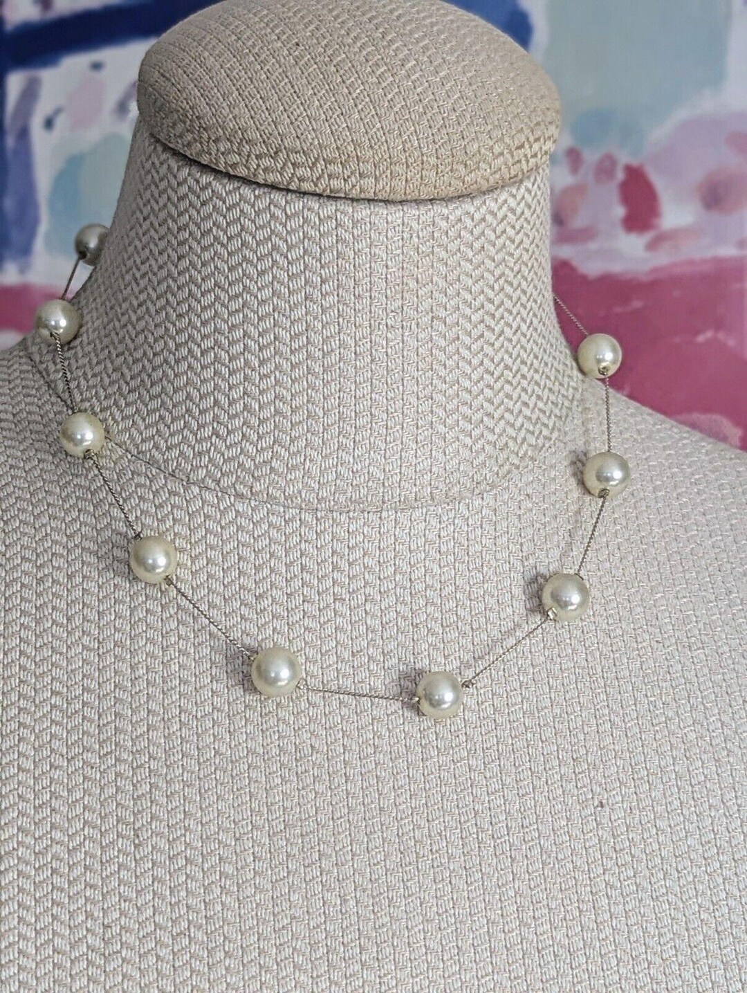 Elegant Pearl and Crystal Embellished Collar Charlene Crystal Rose Long Pearl Necklace – SKYE main image 3