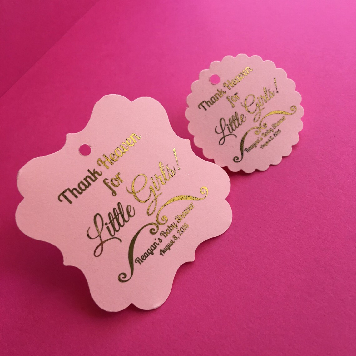 Baby shower favor tags birthday party favor tags little girl Etsy