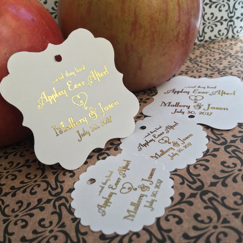 Wedding Favor Tags Favor Tags Caramel Apple Favors Appley Etsy