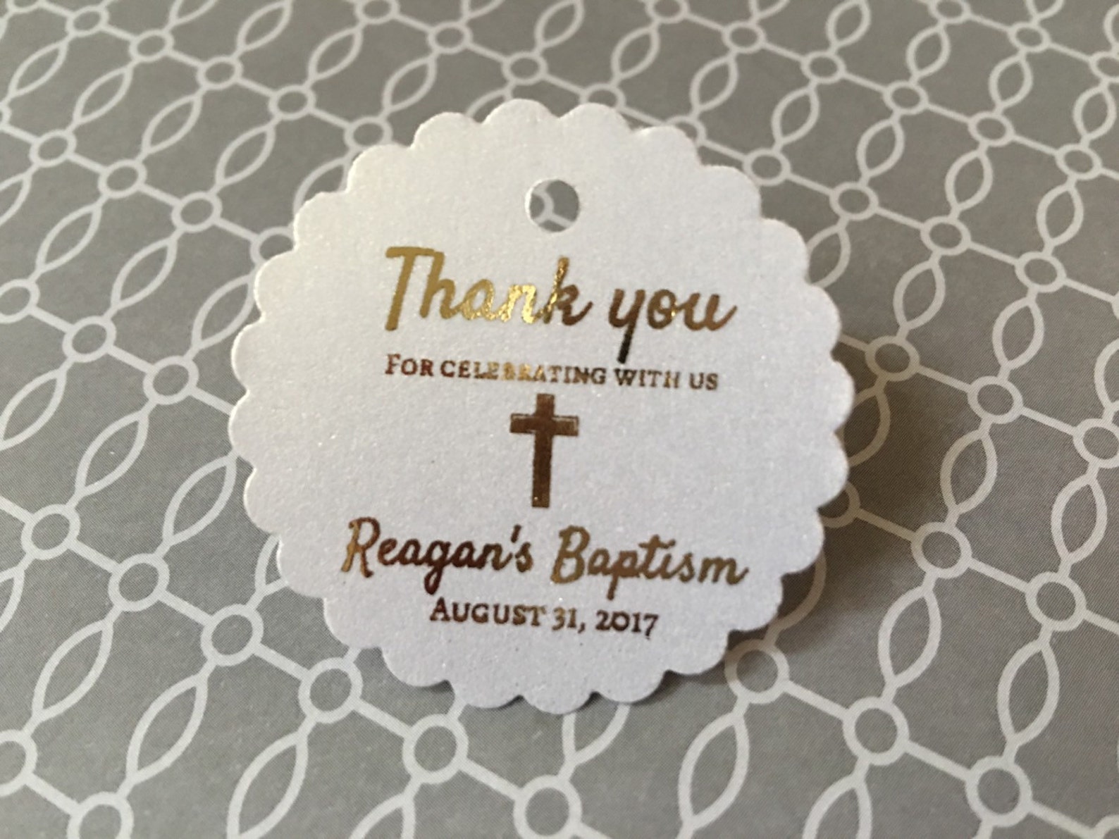 Baptism Favor Tags Christening Thank You Favor Tags Etsy