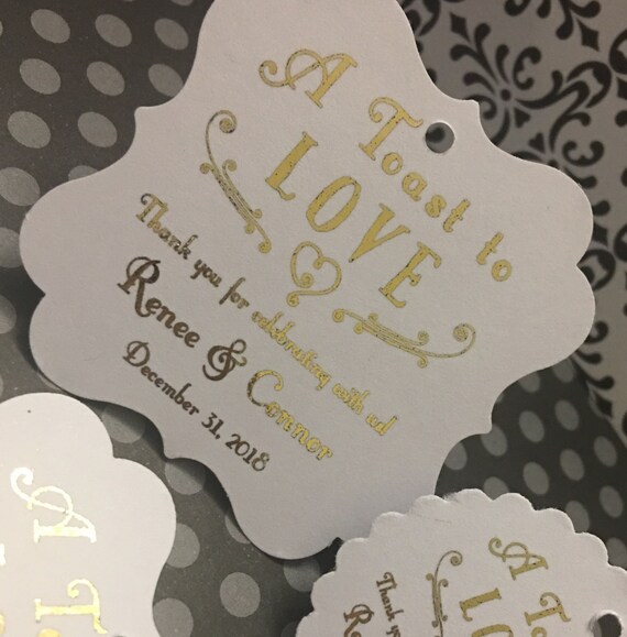 Wedding favor tags champagne favors champagne tags | Etsy