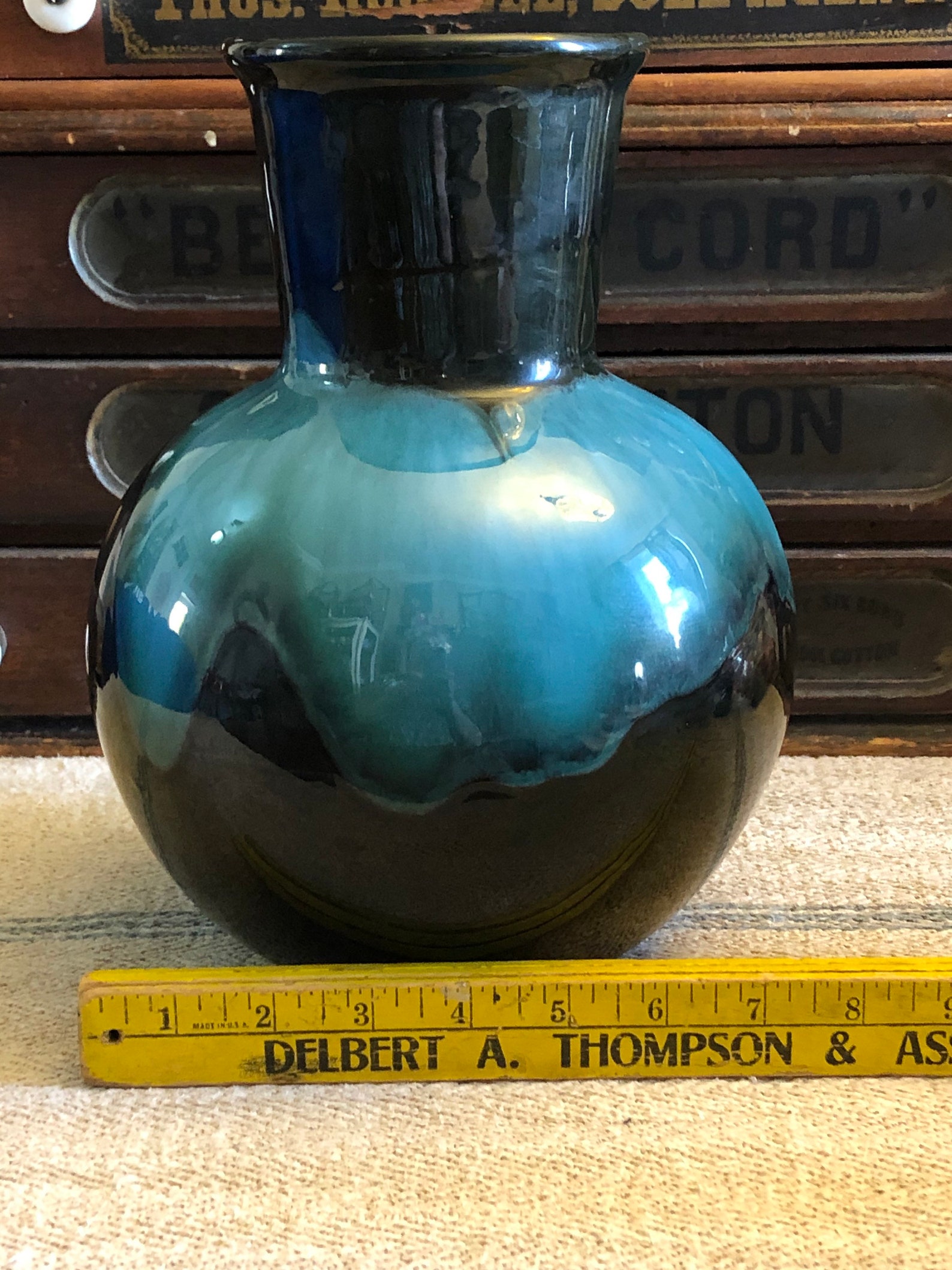 Vintage Blue Mountain Pottery Vase in a VHTF Shape Using Mold Etsy