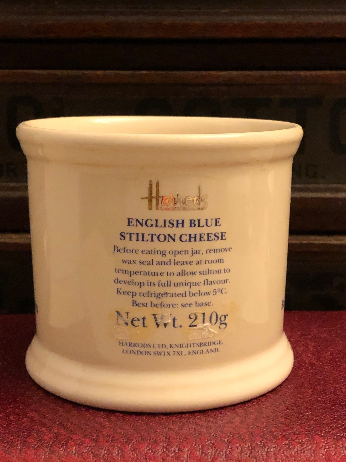 Vintage Harrods English Blue Stilton Cheese Jar Without Lid Etsy Canada Vintage Harrods English Blue Stilton Cheese Jar Without Lid Etsy Canada