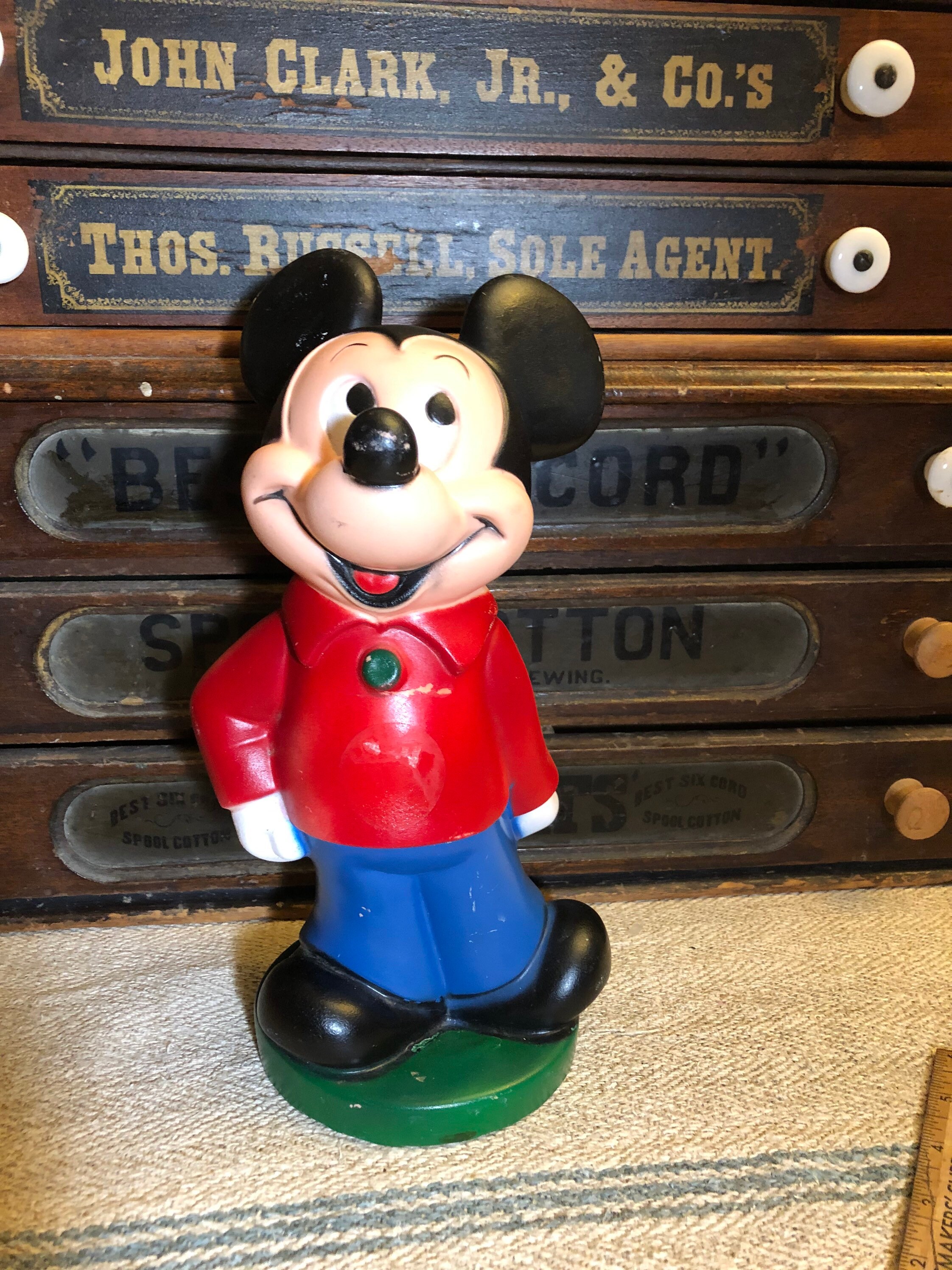 Vintage 1960s Rare Plastic Mickey Mouse Plastic Piggy Bank Etsy