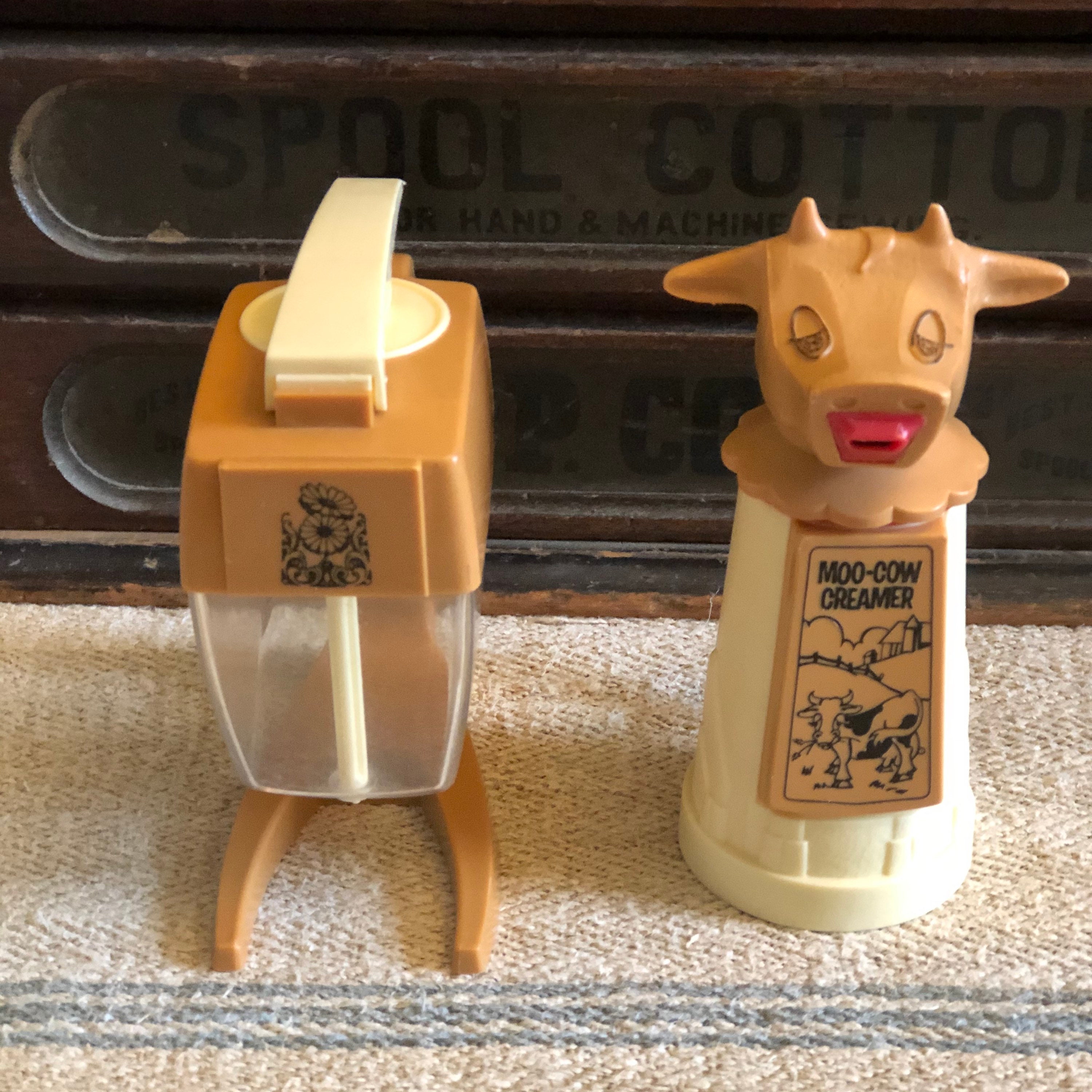 Vintage MooCow Creamer Dispenser and Matching Sugar Dispenser Etsy