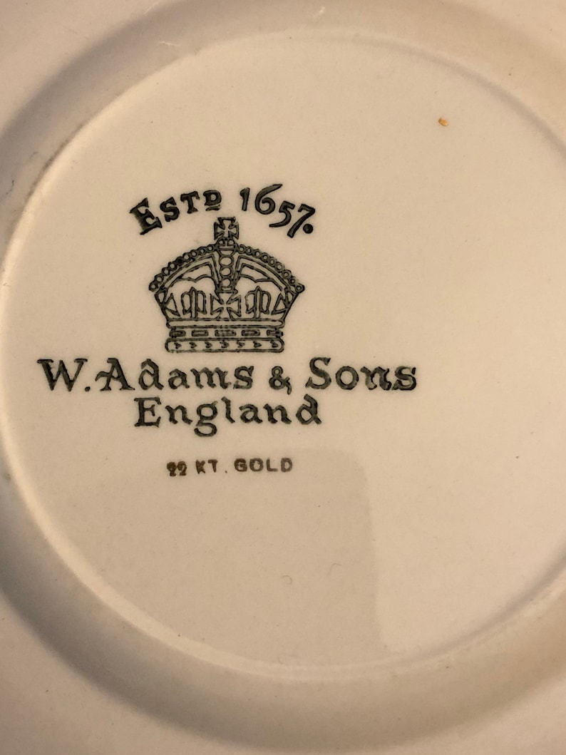 made in England by W Vintage Souvenir of Ottawa Canada Small Plate Adams and Sons