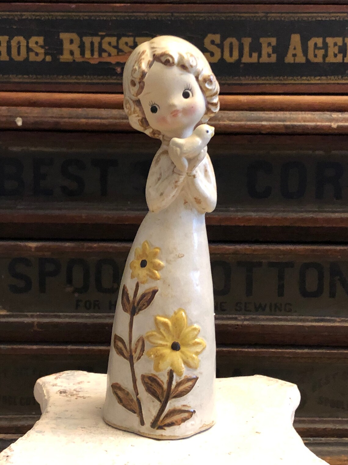 Sweet Vintage Made in Japan Natural Ceramic Color Girl Holding Etsy