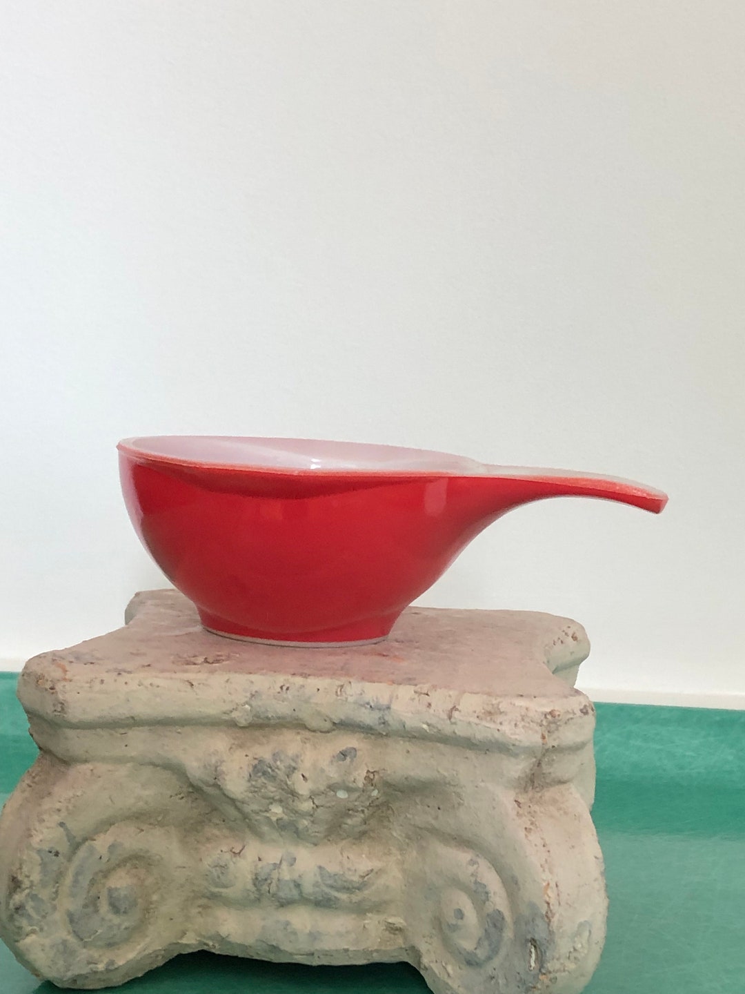 Vintage Pyrex JAJ Coral Red Milk Glass Gravy Boat NO Saucer Etsy