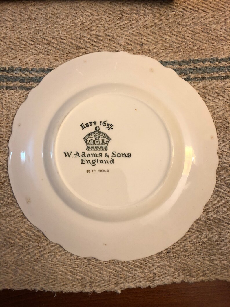 made in England by W Vintage Souvenir of Ottawa Canada Small Plate Adams and Sons