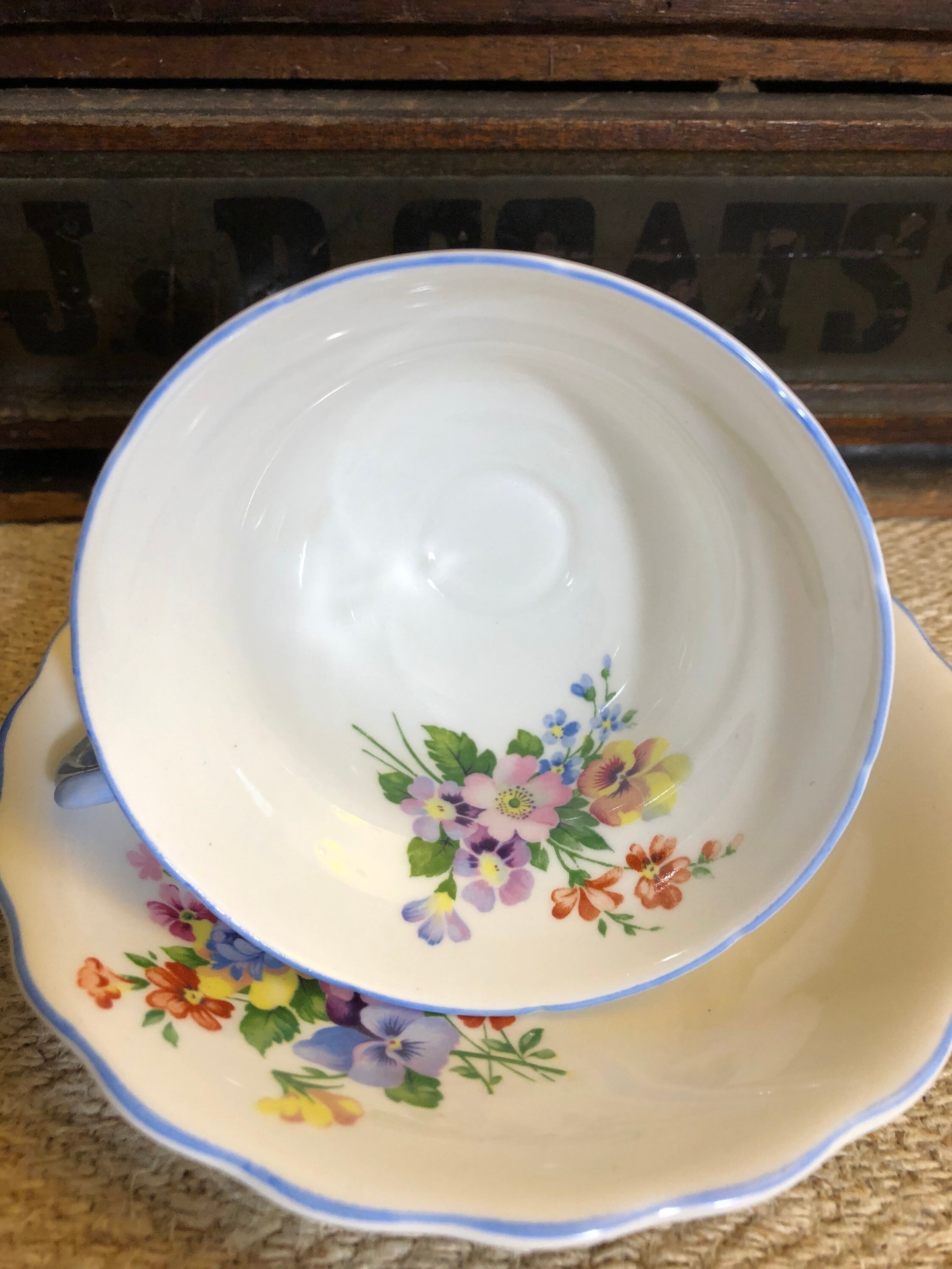 Vintage Rosina fine bone china tea cup and saucer. Etsy