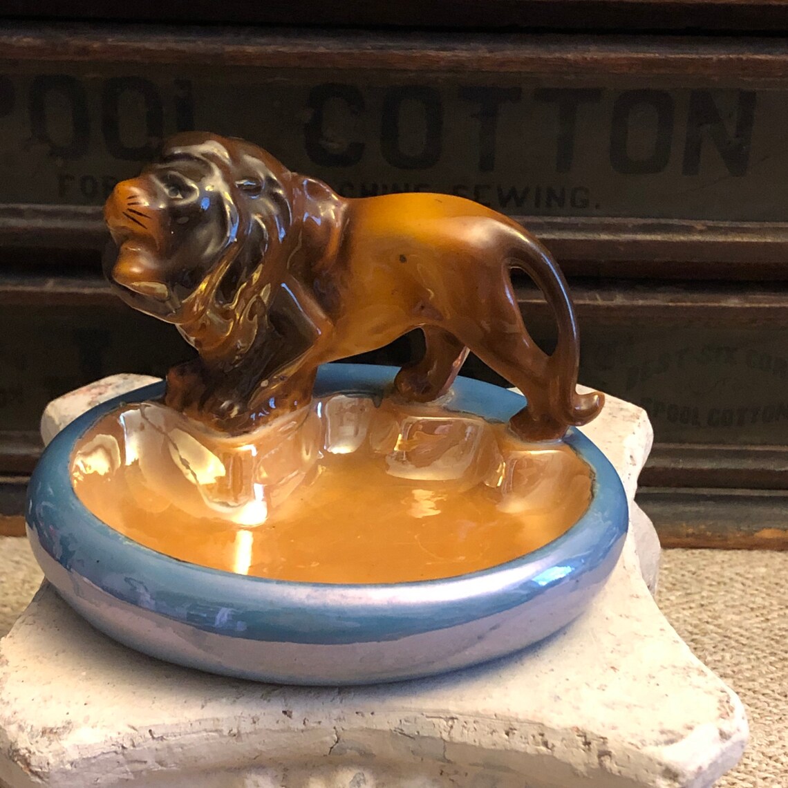 Vintage Hand Painted Made in Japan Ceramic Lustreware Lion on Etsy