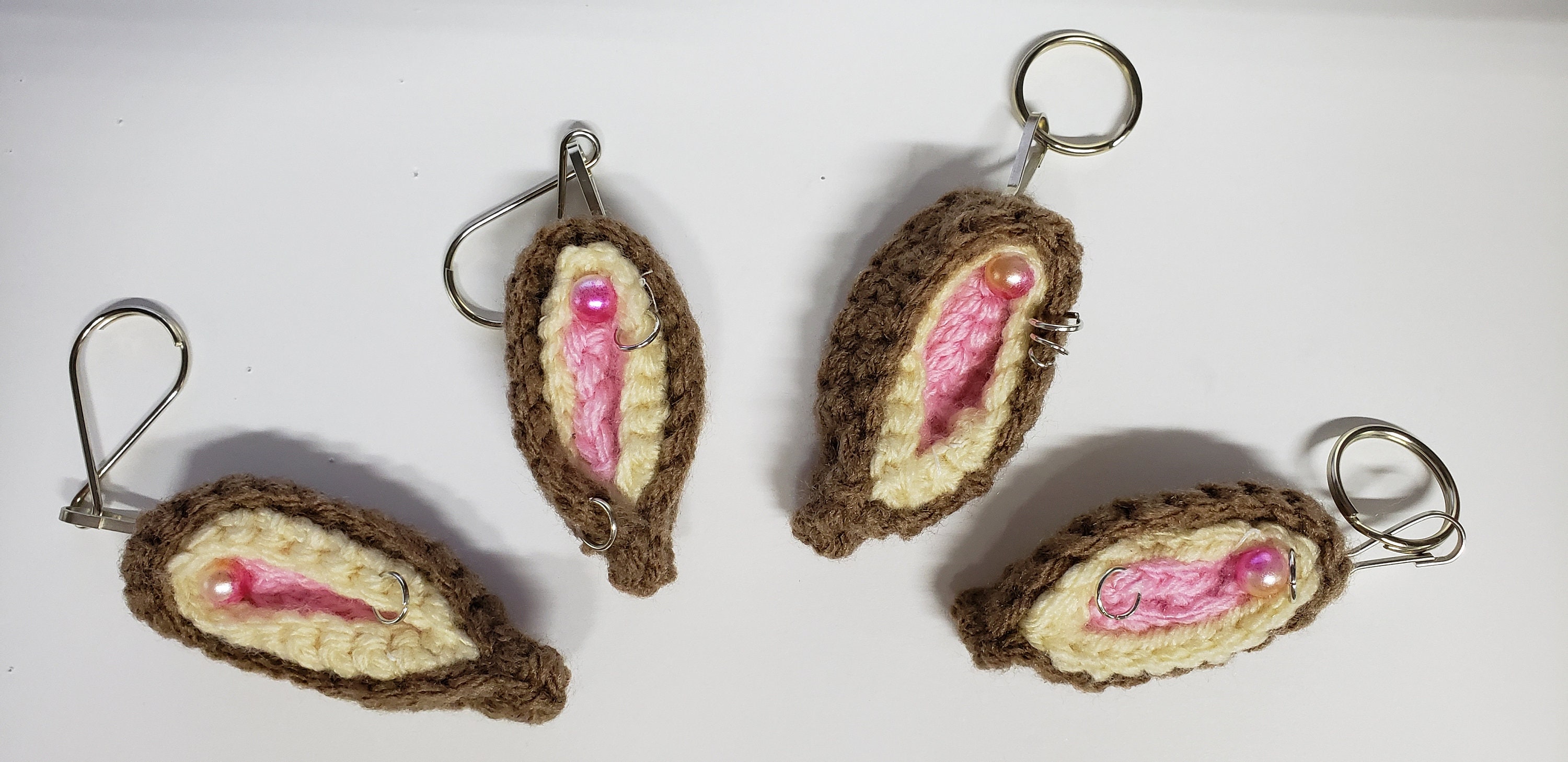 Crochet Vagina Keychain Adult Etsy